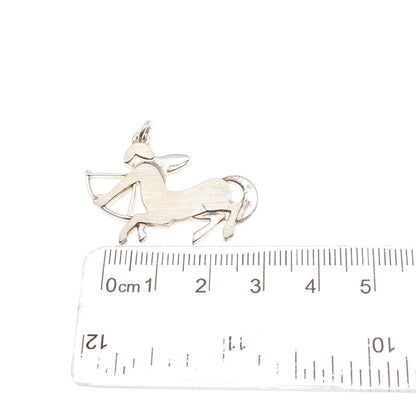 925 Sterling Silver Vintage Sagittarius Zodiac Sign Charm Pendant