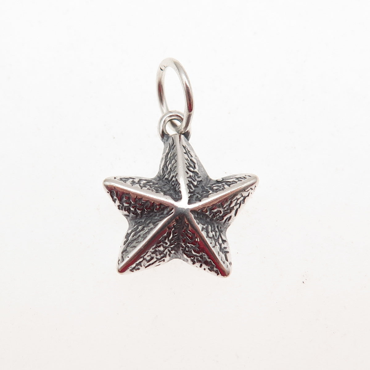 925 Sterling Silver Vintage Star Oxidized Mini Charm Pendant