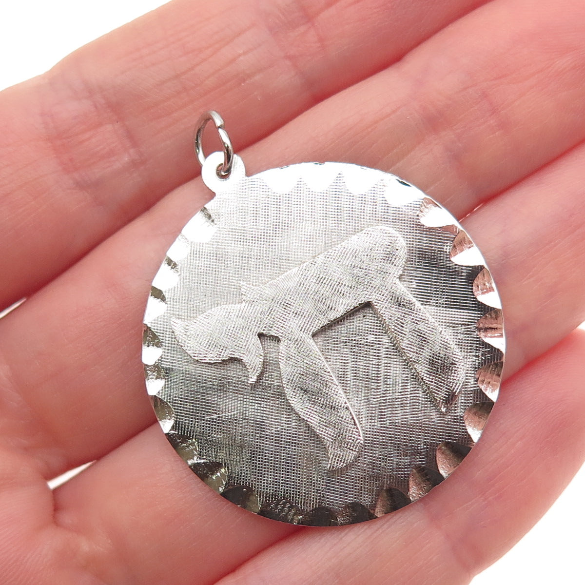 925 Sterling Silver Vintage Chai Judaica Charm Pendant
