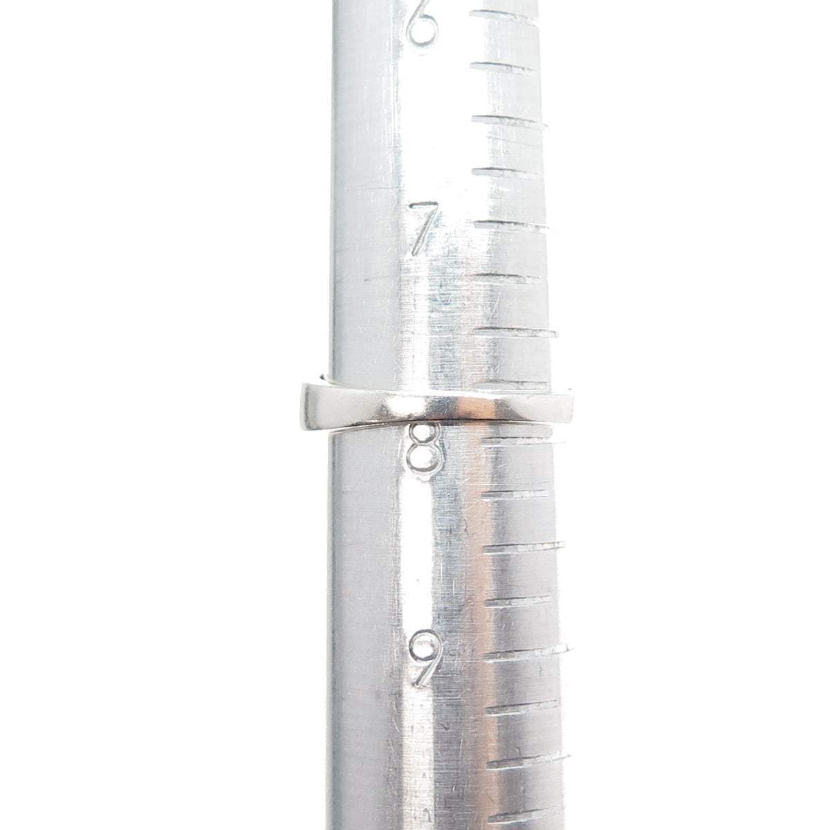 925 Sterling Silver Vintage Triangle-Cut C Z Modernist Bypass Ring Size 8