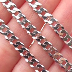 Karizia Spa KA-1772 925 Sterling Silver Italy Curb Chain Necklace 20"
