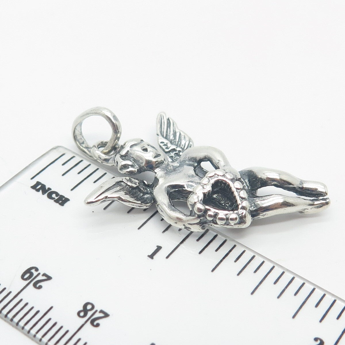 925 Sterling Silver Vintage Angel Pendant
