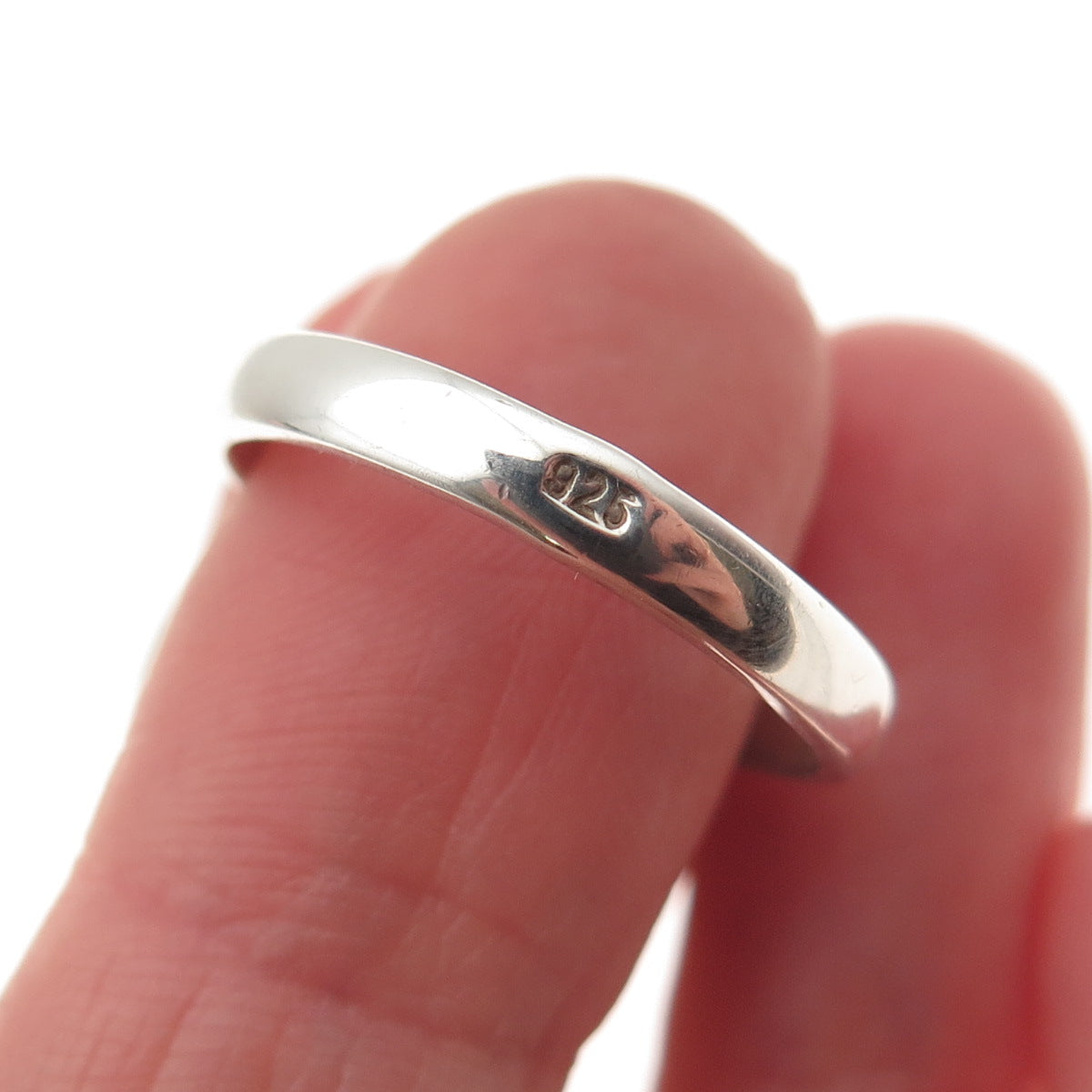 925 Sterling Silver Vintage Real Amber Modernist Ring Size 8.75