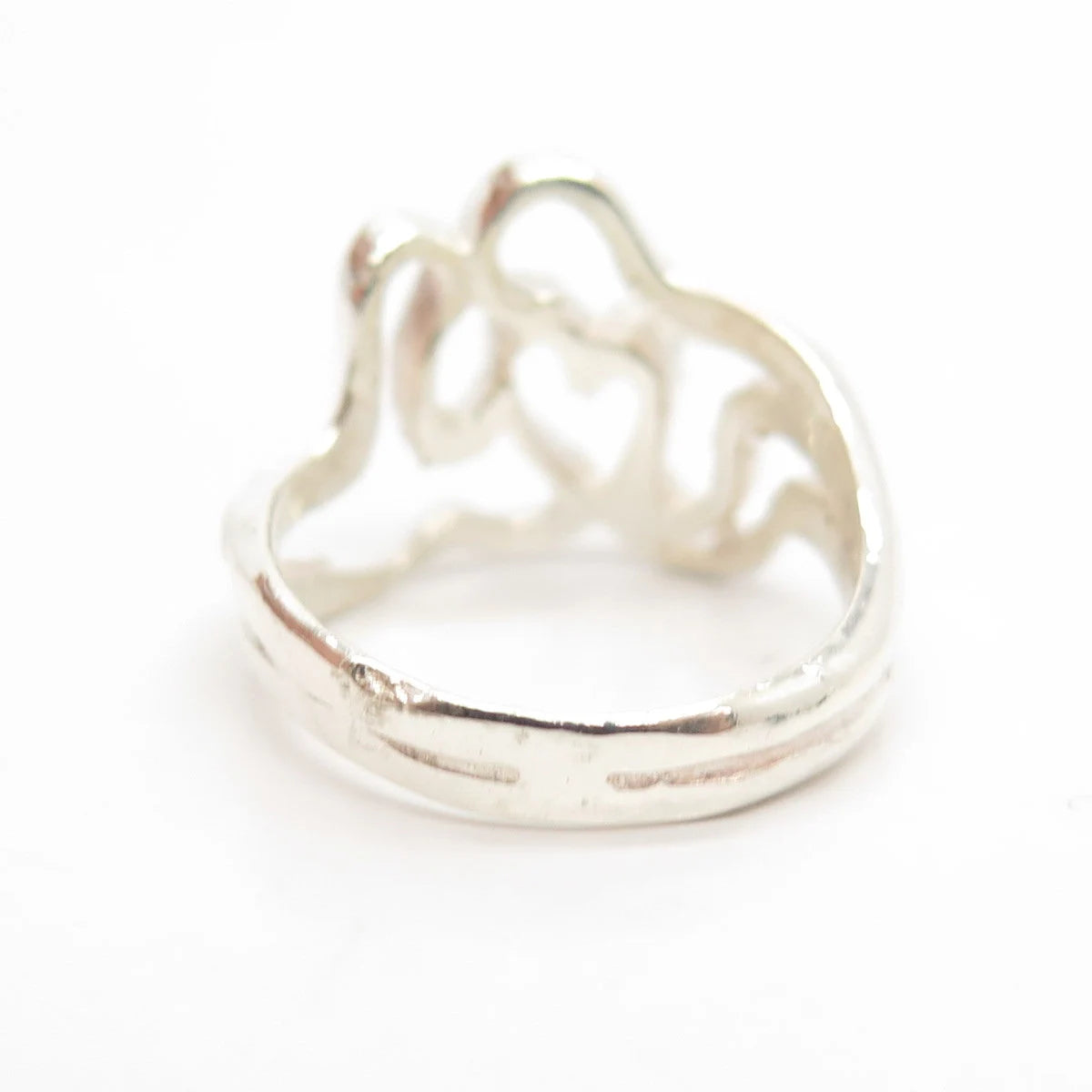 925 Sterling Silver Vintage Modernist Ring Size 6 1/4
