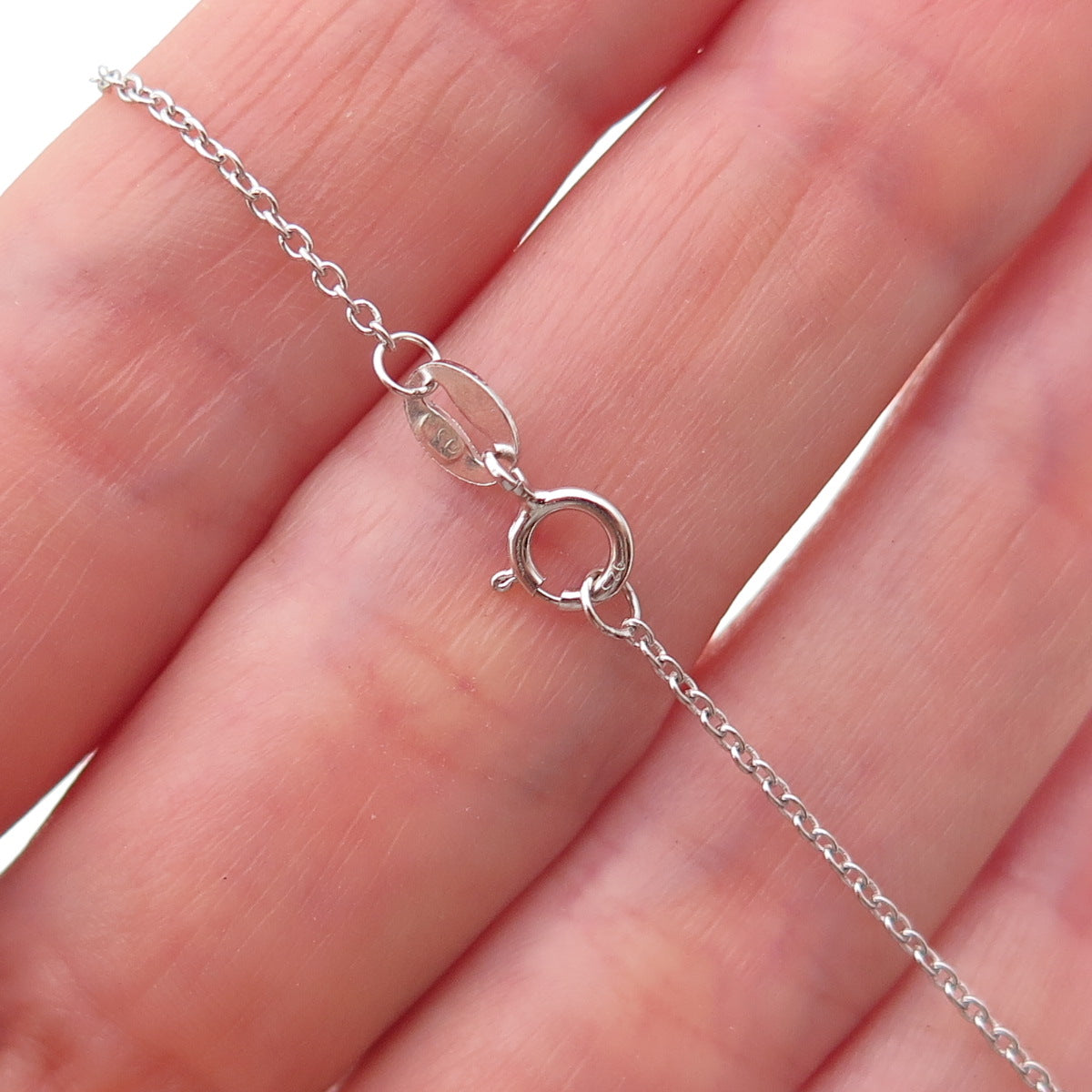 925 Sterling Silver Real Pearl Amethyst Pink & White Topaz Chain Necklace 18"