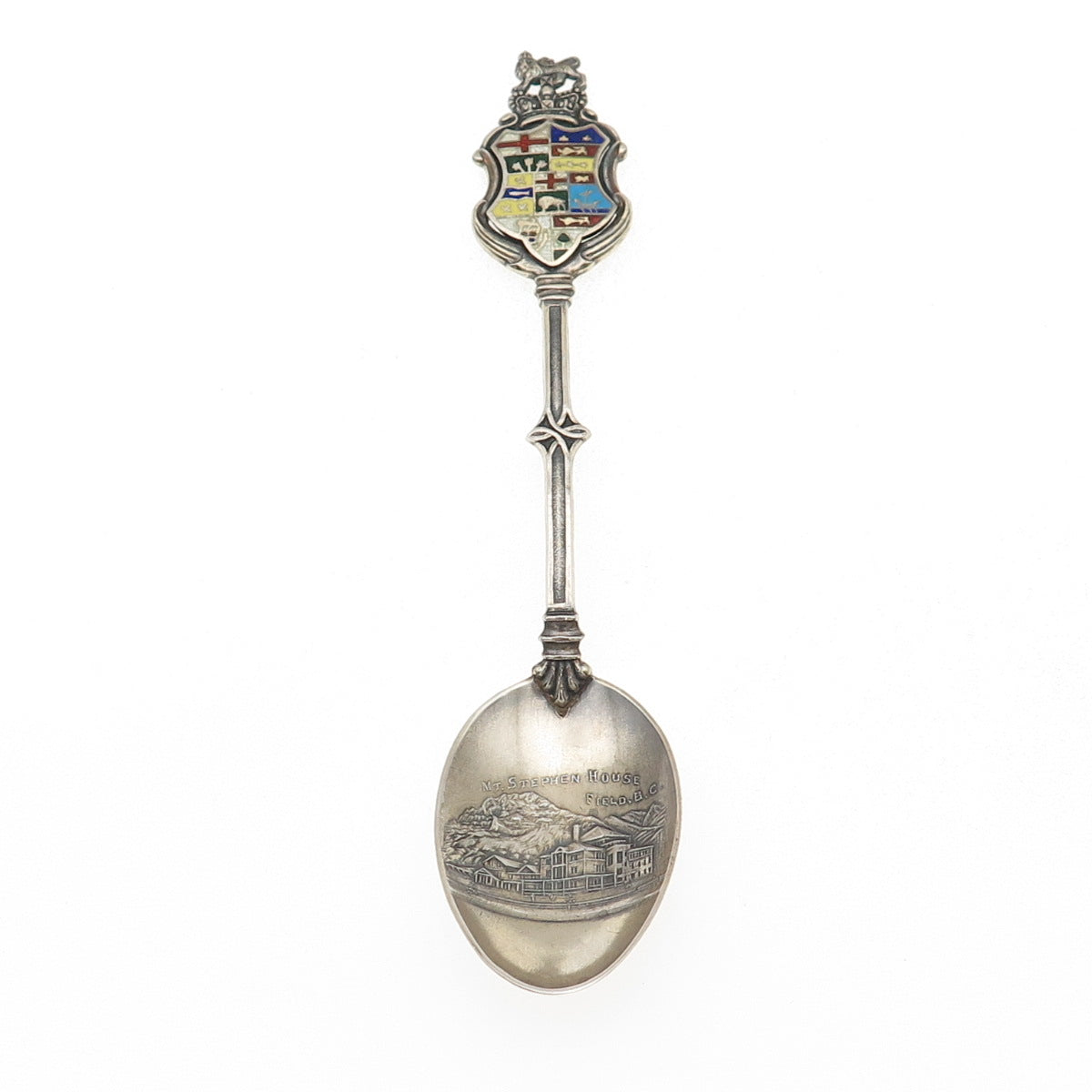 925 Sterling Silver Antique 1906 Canada Enamel Stephen House Coffee Spoon