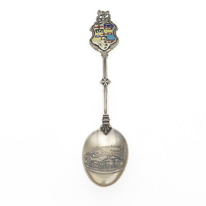 925 Sterling Silver Antique 1906 Canada Enamel Stephen House Coffee Spoon