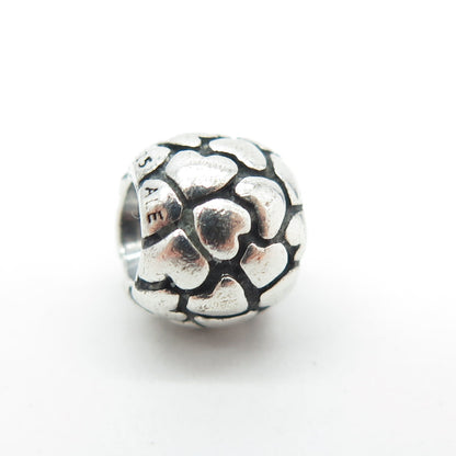 PANDORA 925 Sterling Silver Heart Bead Charm