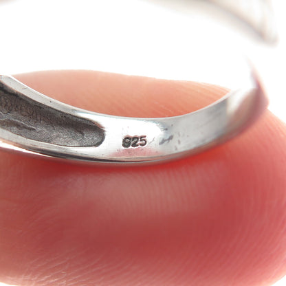925 Sterling Silver Vintage Round-Cut C Z Ring Size 6