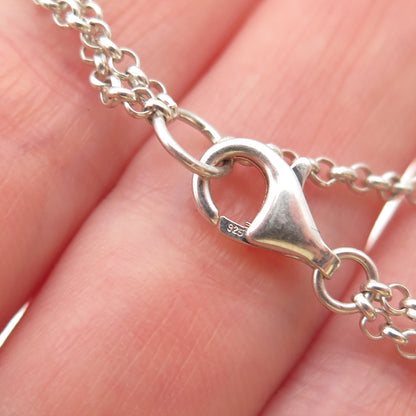 Christofle Sterling Silver 2-Tone C De Christofle Rolo Double Chain Necklace 30"