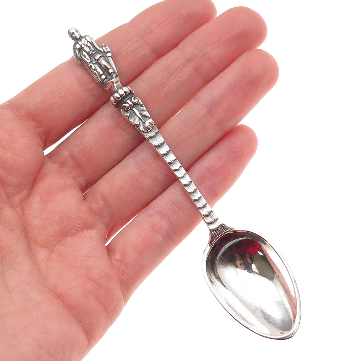 George Aldwinckle 925 Sterling Silver Antique 1862 London Apostle Coffee Spoon