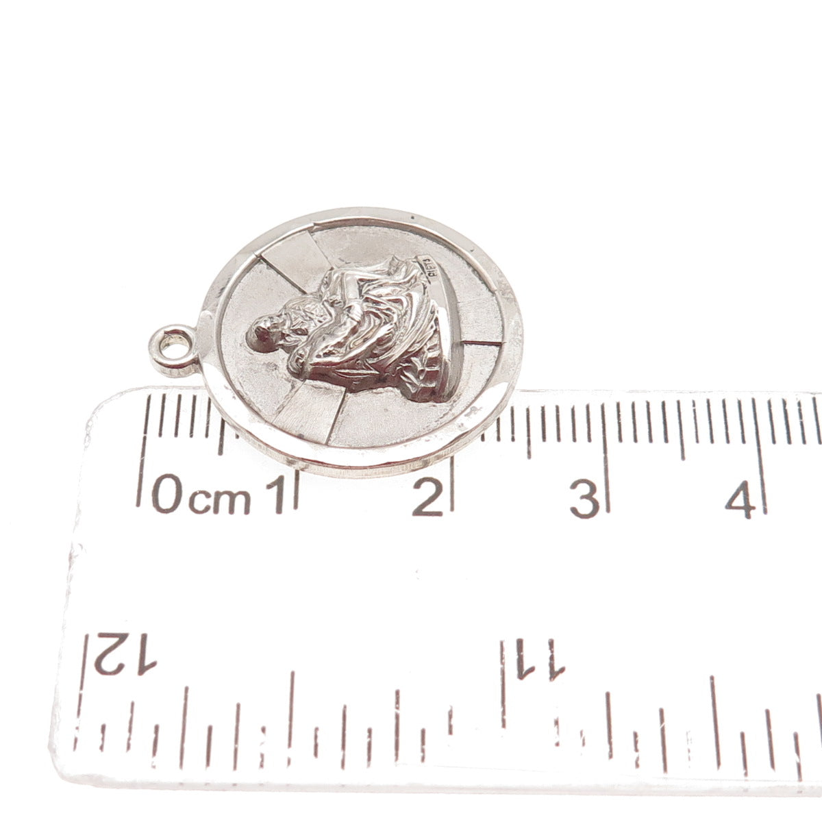 CATAMORE Sterling Silver Vintage World's Fair Pieta Michelangelo Medal Pendant