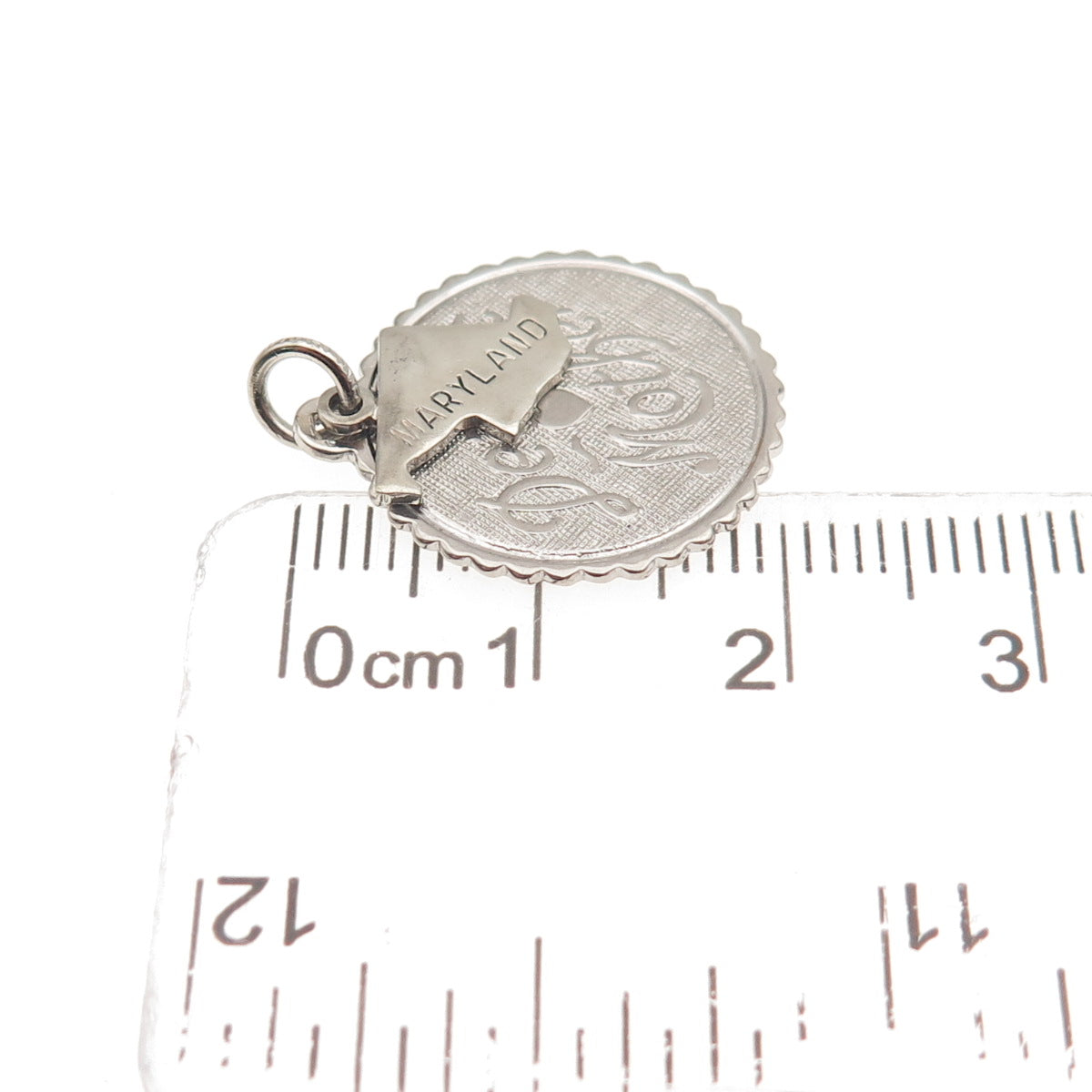 ELCO 925 Sterling Silver Vintage Dearest Mother Maryland Charm Pendant
