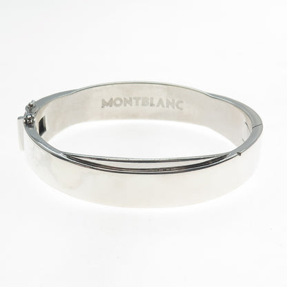 MONTBLANC 925 Sterling Silver Vintage Crisscross Bangle Bracelet 7"