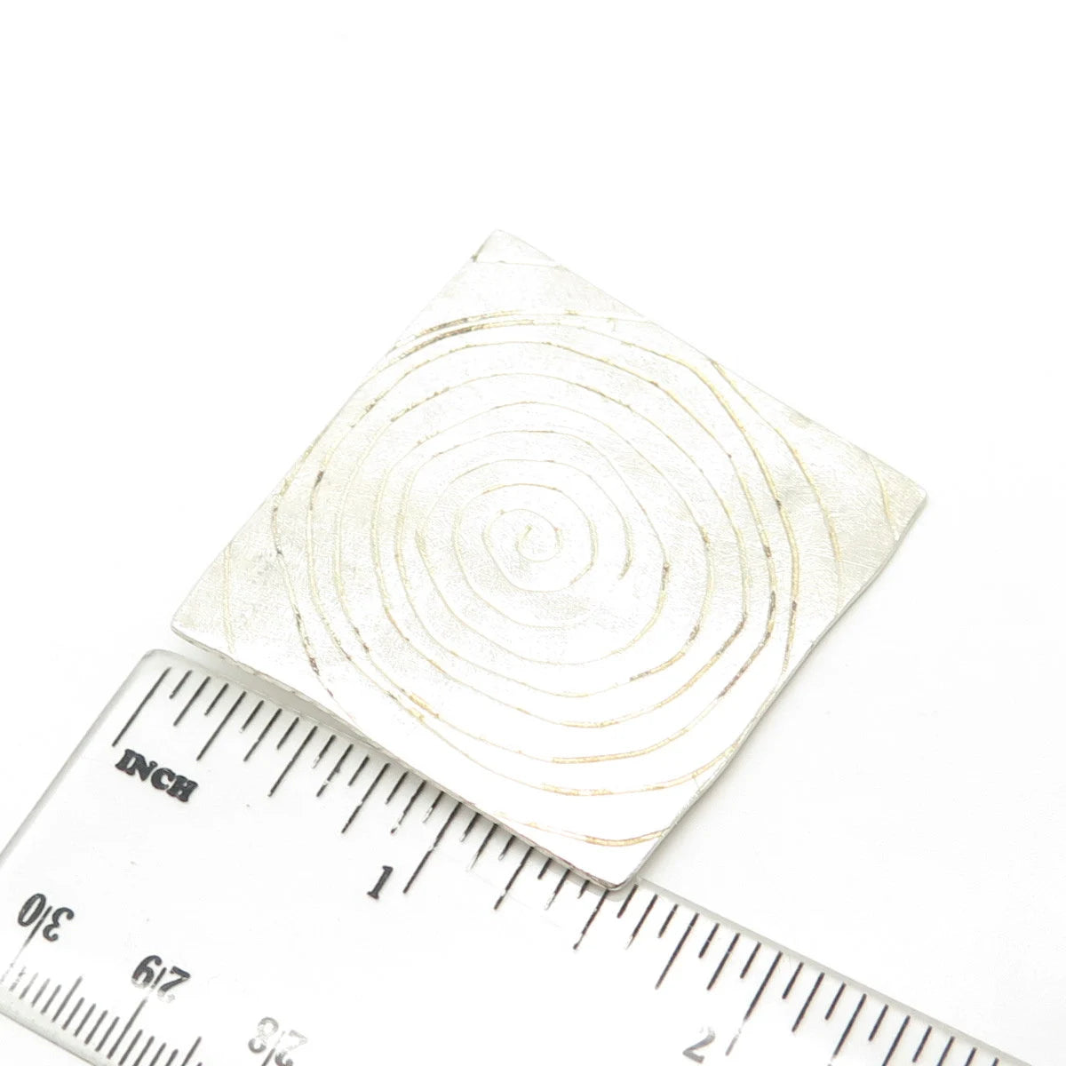 925 Sterling Silver Vintage Spiral Pin Brooch