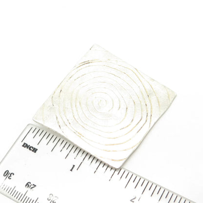 925 Sterling Silver Vintage Spiral Pin Brooch