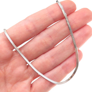 925 Sterling Silver Vintage Snake Chain Necklace 16"