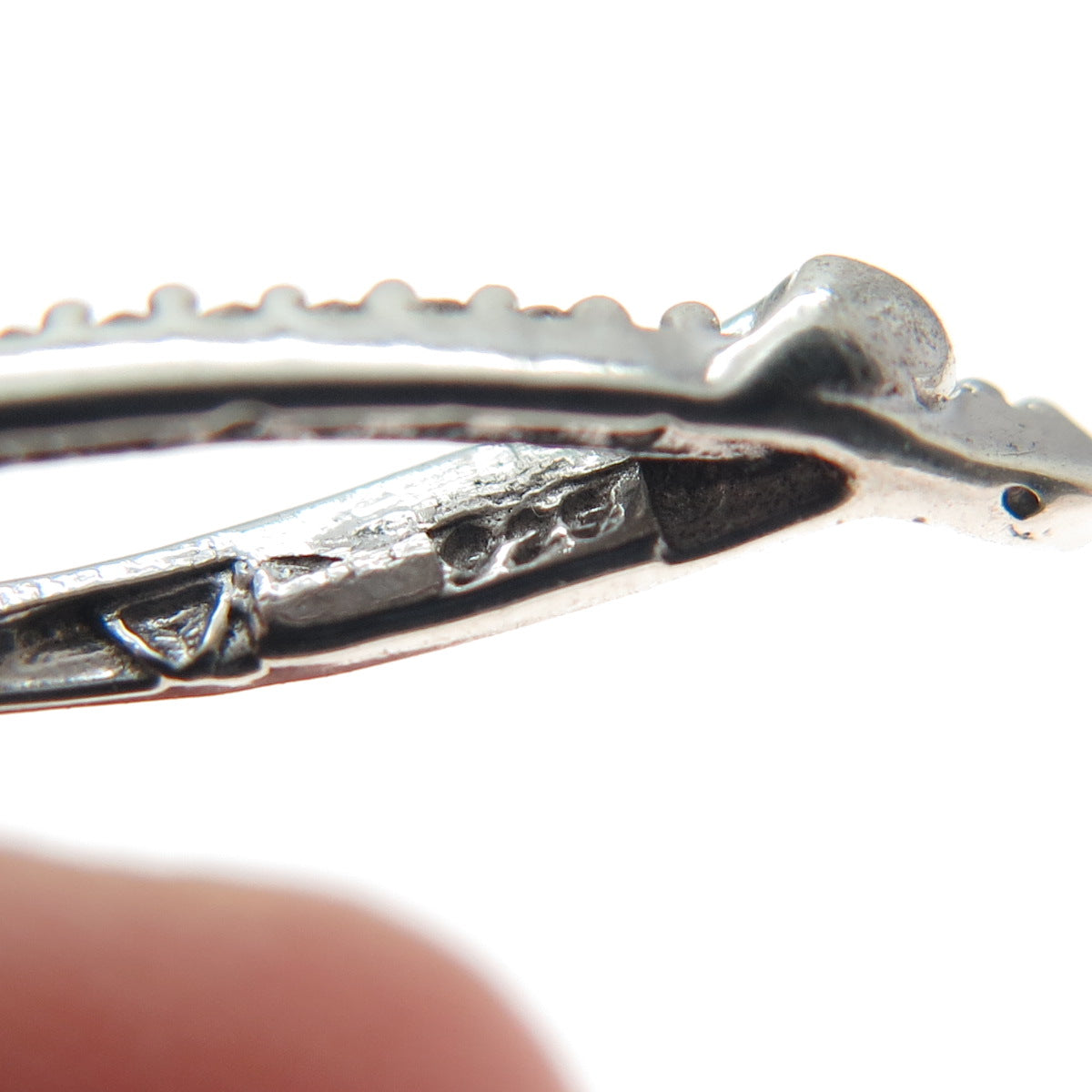 925 Sterling Silver Real Round-Cut Diamond Cross Slide Charm Pendant