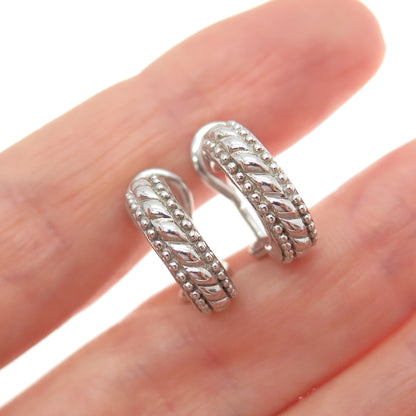 JUDITH RIPKA 925 Sterling C Z Interchangeable Heart Charm Omega Back Earrings