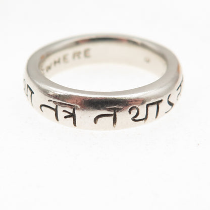 Me & Ro 925 Sterling Silver Vintage As Here, So Elsewhere Band Ring Size 5.5