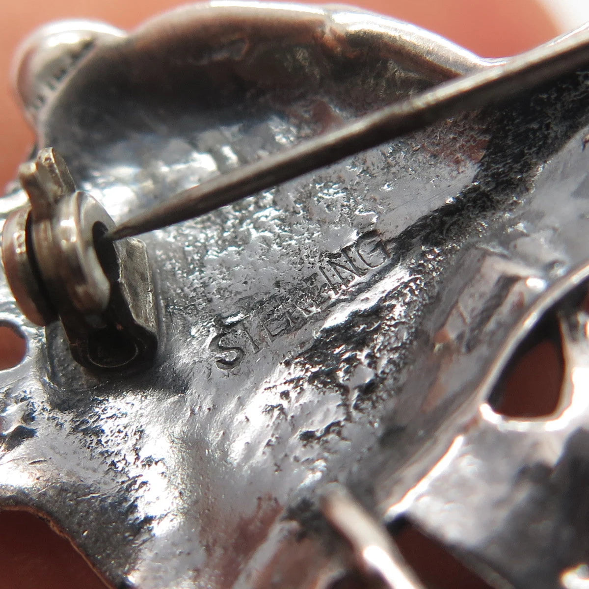 925 Sterling Silver Vintage Girl w/ Water Can Pin Brooch