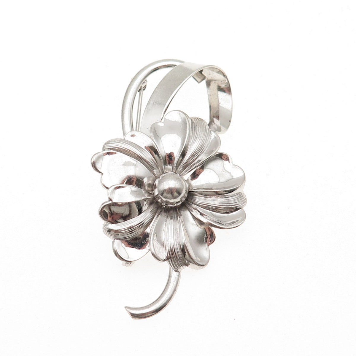 Forstner 925 Sterling Silver Vintage Floral Pin Brooch