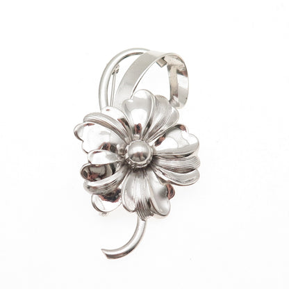 Forstner 925 Sterling Silver Vintage Floral Pin Brooch