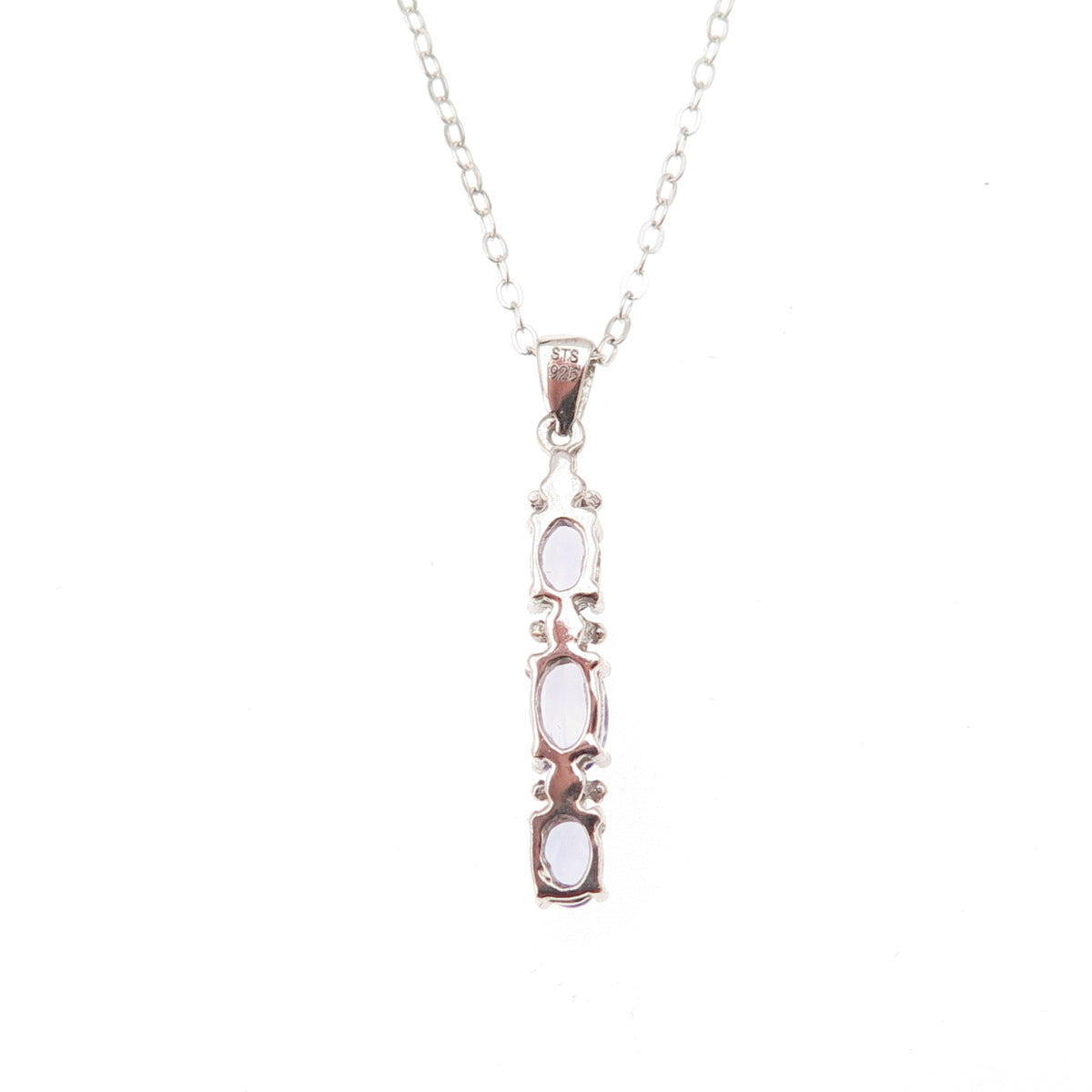 Chuck Clemency 925 Sterling Silver Real Tanzanite Cable Chain Necklace 20"