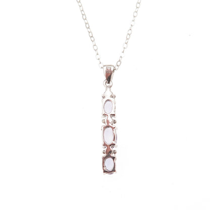 Chuck Clemency 925 Sterling Silver Real Tanzanite Cable Chain Necklace 20"