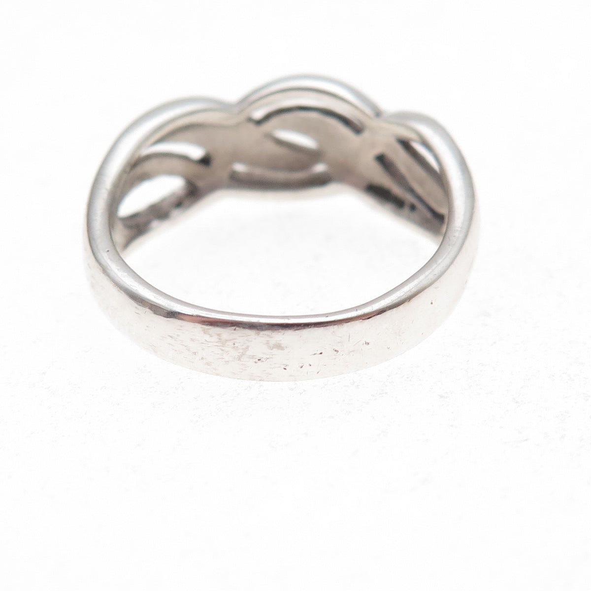 925 Sterling Silver Woven Ring Size 8