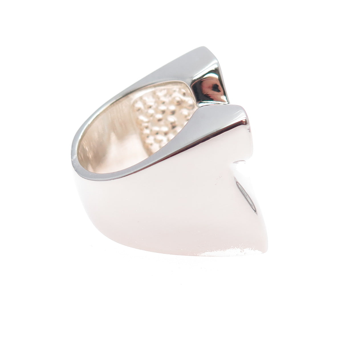 925 Sterling Silver Vintage Modernist X Shape Statement Ring Size 7