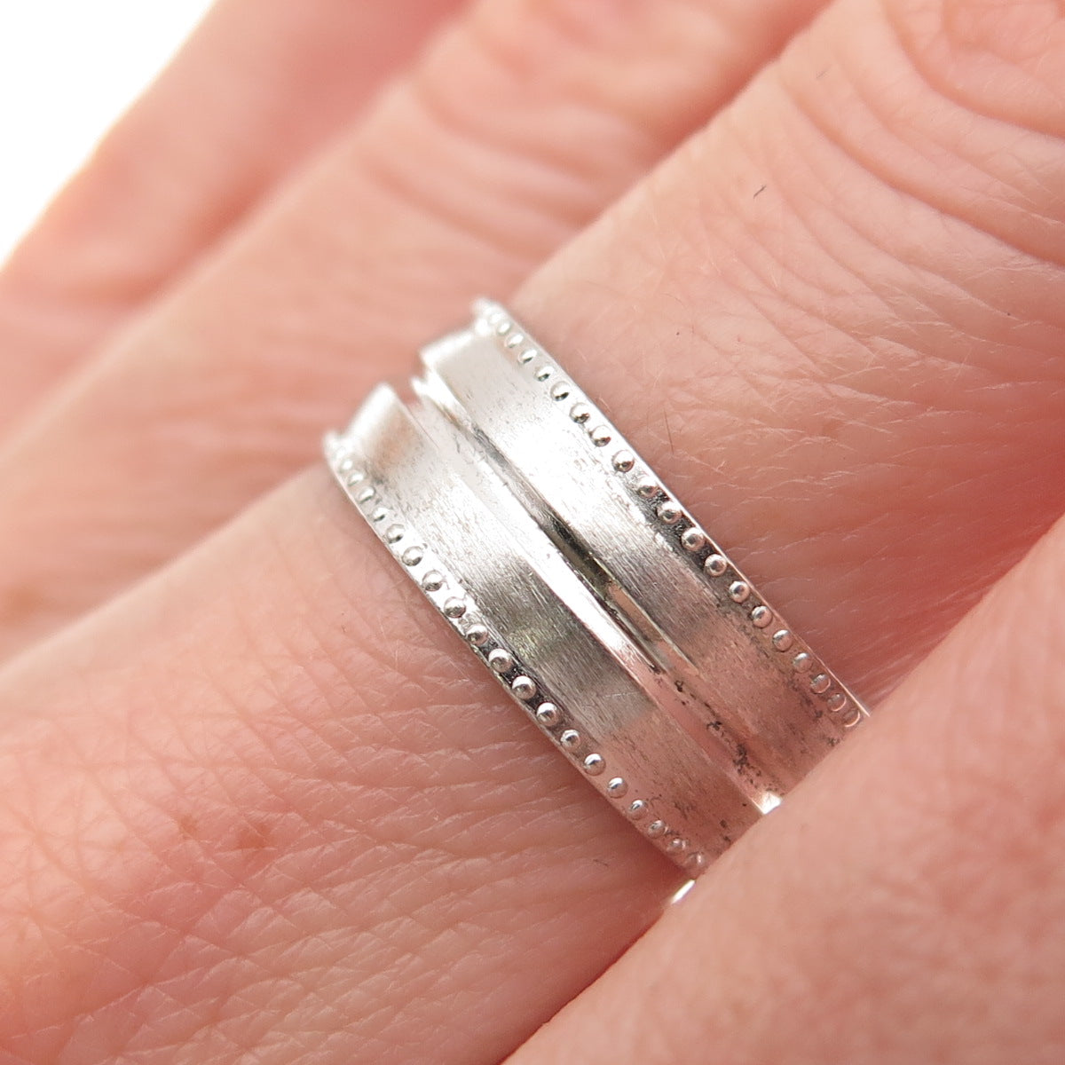 ESPO Joseph Esposito 925 Sterling Silver Vintage Oxidized Band Ring Size 7