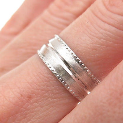 ESPO Joseph Esposito 925 Sterling Silver Vintage Oxidized Band Ring Size 7
