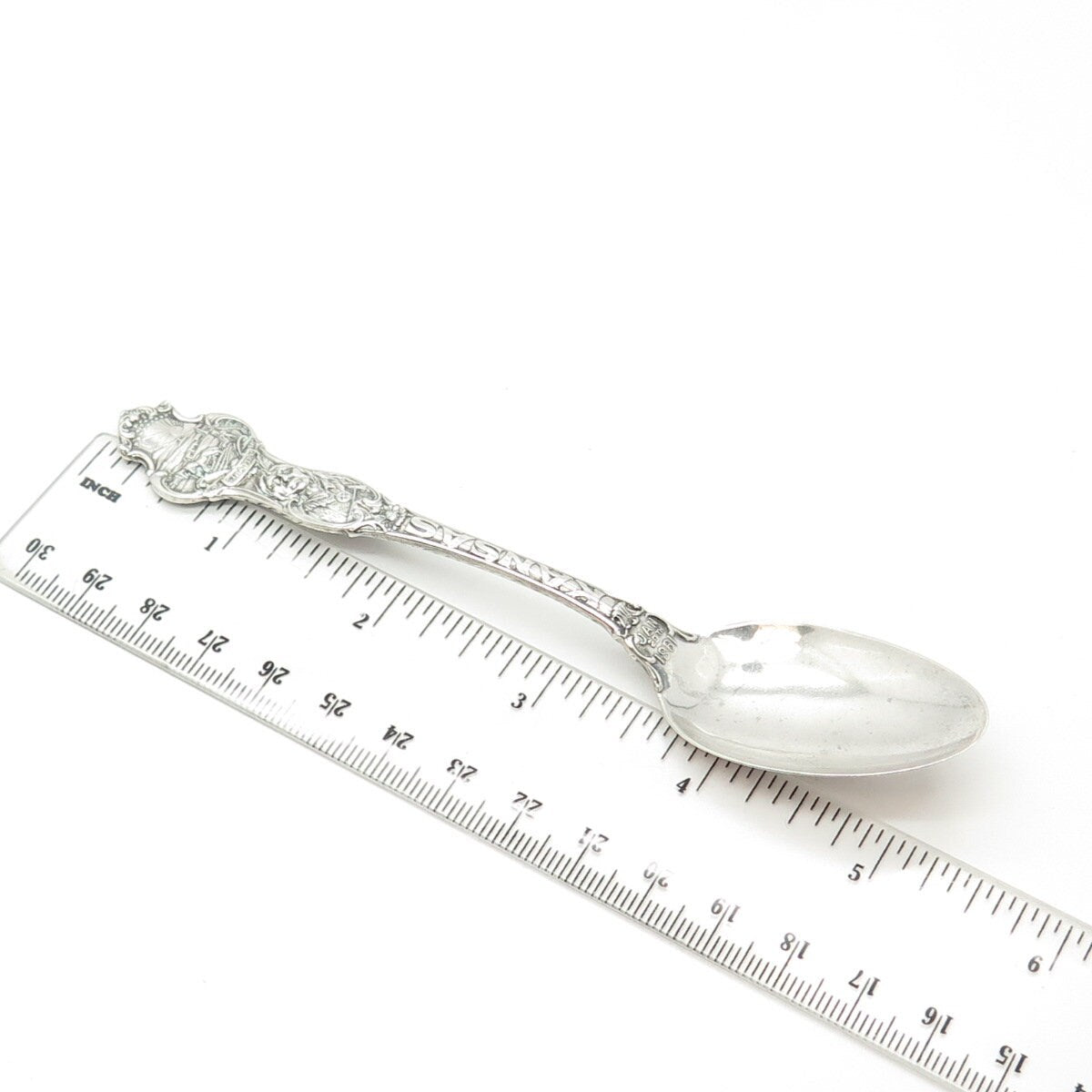 925 Sterling Silver Antique Art Deco R. Wallace Indian Chief Kansas Spoon
