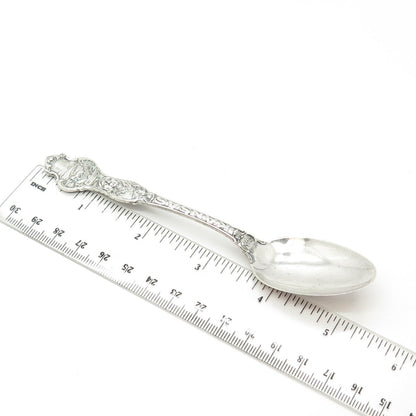 925 Sterling Silver Antique Art Deco R. Wallace Indian Chief Kansas Spoon