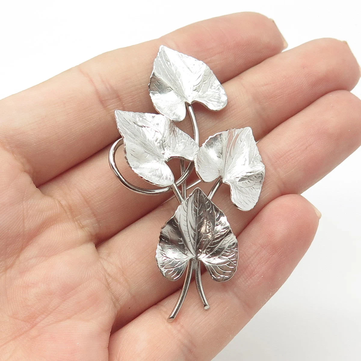 925 Sterling Silver Vintage Carl-Art Lily Floral Pin Brooch