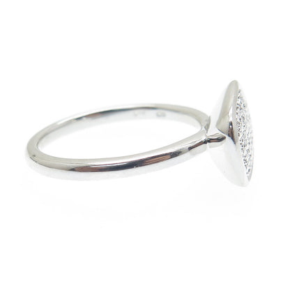 SMK 925 Sterling Silver Sparkle Ring Size 8.25