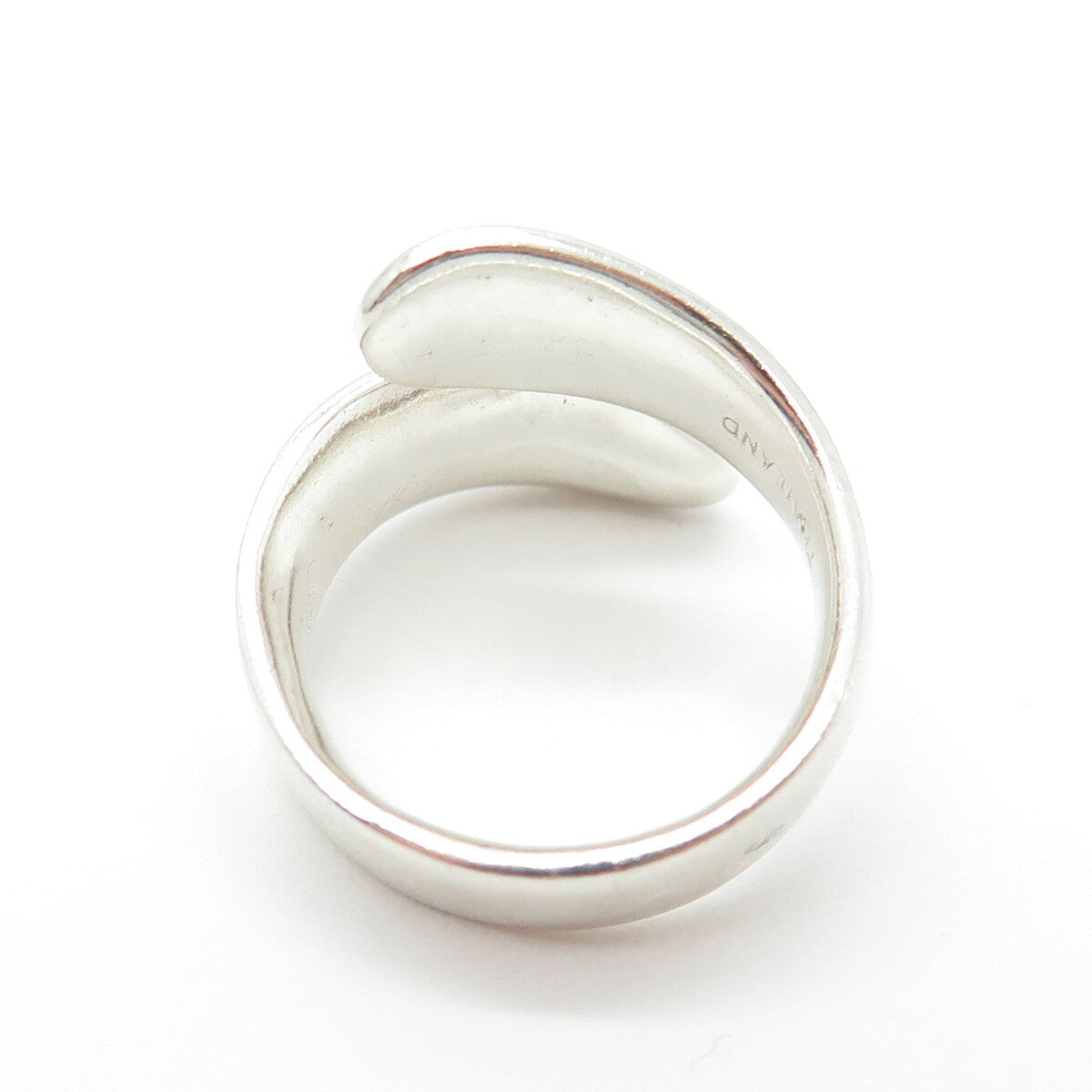 PLUS ONE 925 Sterling Silver Vintage Modernist Adjustable Ring Size 8.5