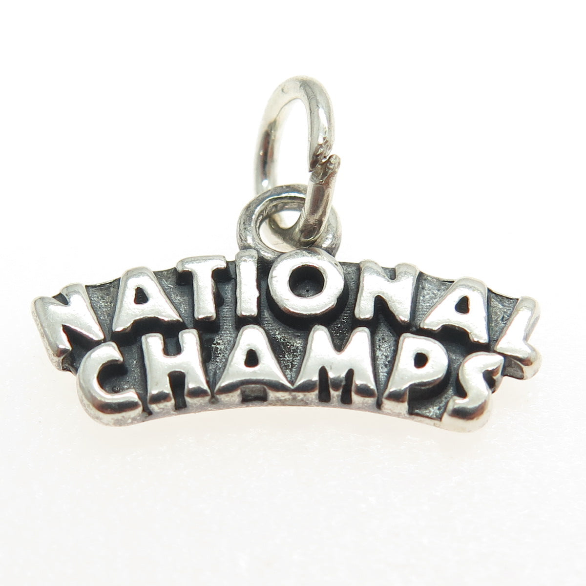 SUNDANCER 925 Sterling Silver Vintage National Championship Charm Pendant