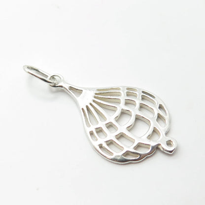 925 Sterling Silver Vintage Hot Air Balloon Pendant