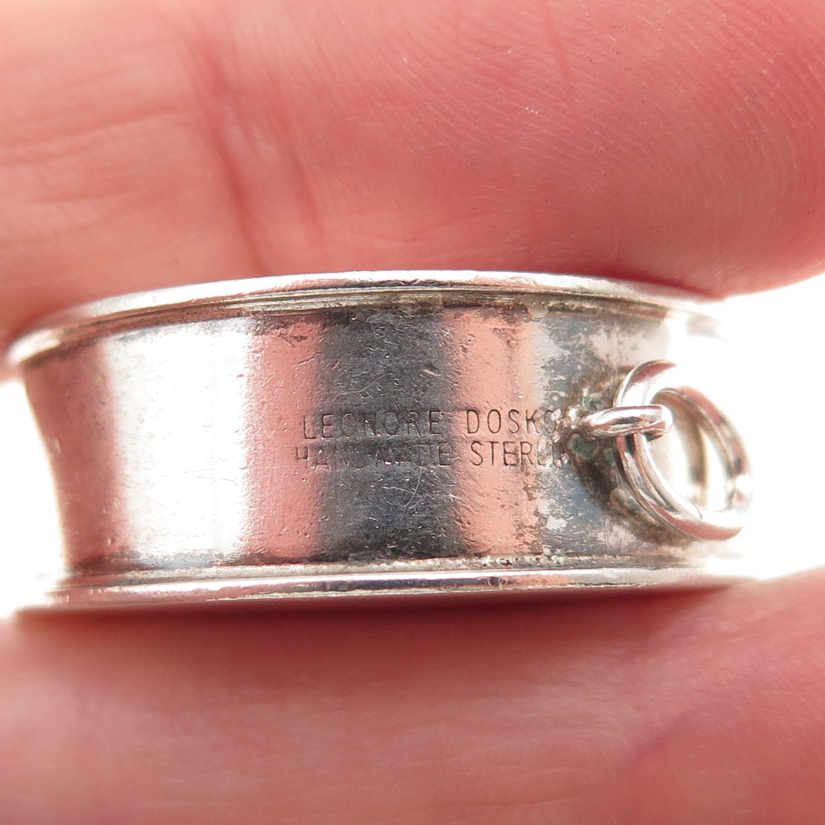 Leonore Doskow 925 Sterling Silver Vintage Engraved BRL Monogram Pill Box