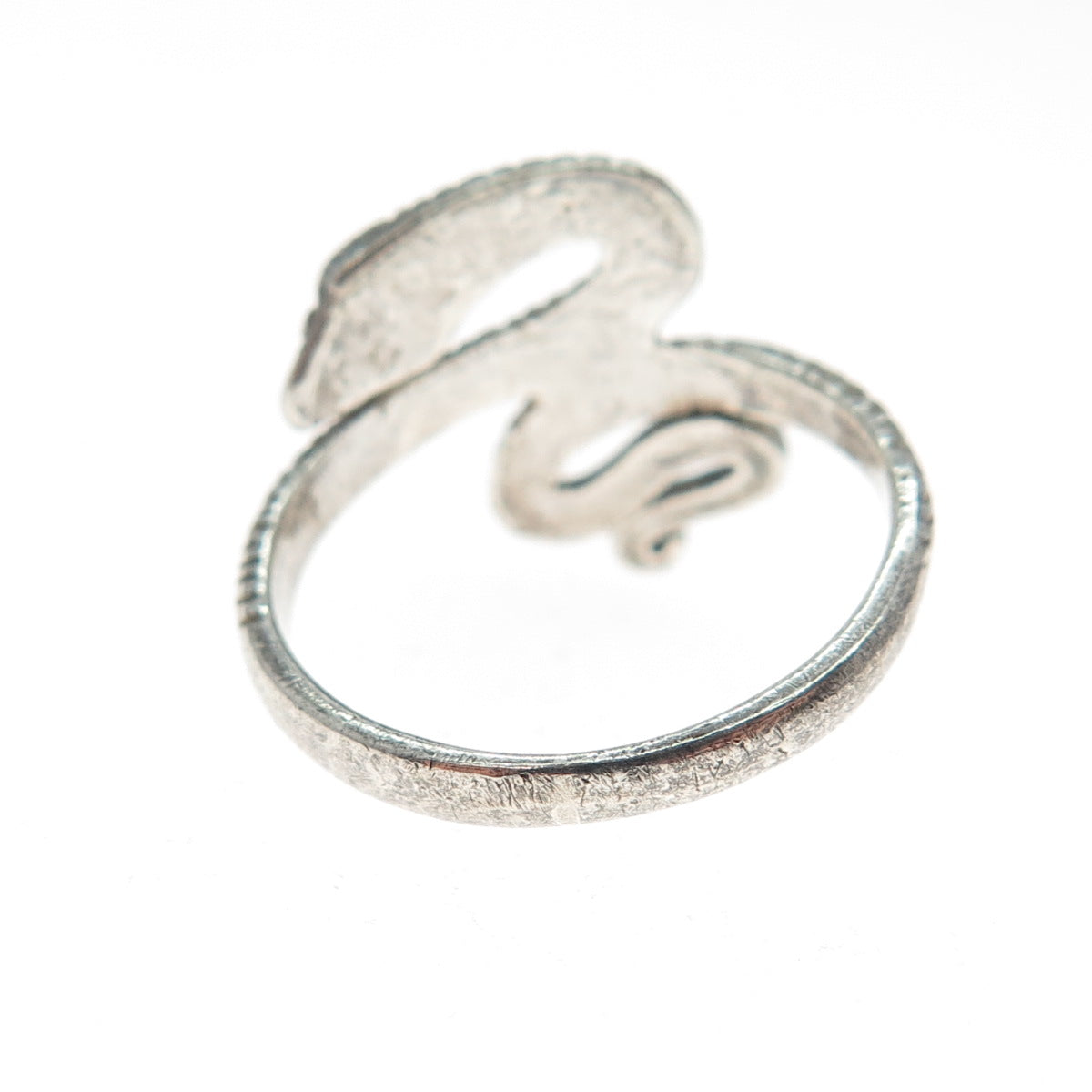 925 Sterling Silver Vintage Snake Oxidized Ring Size 5.5