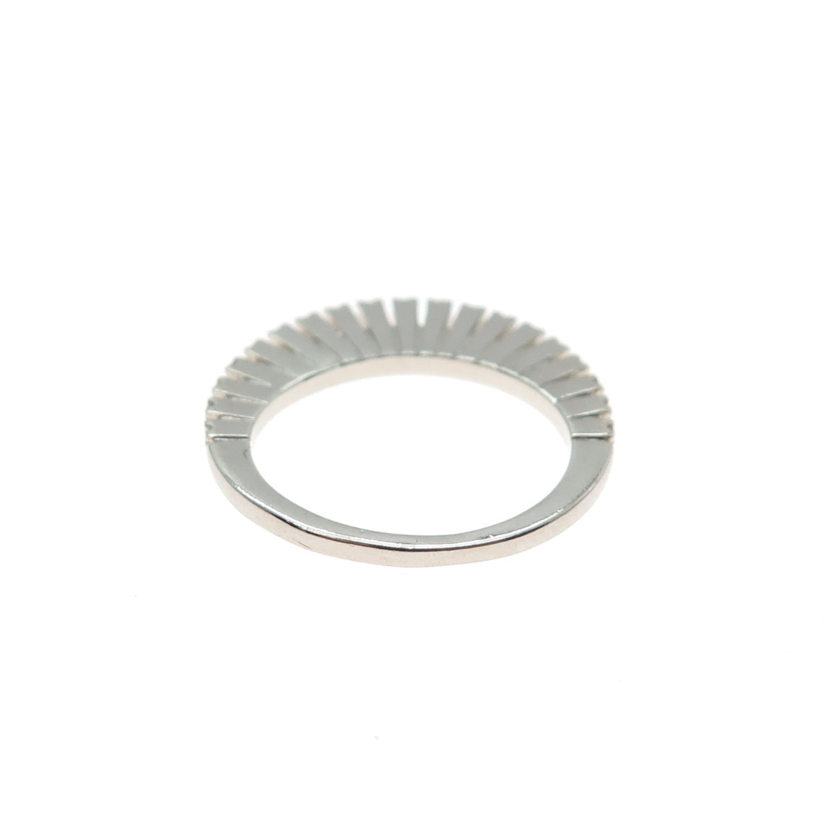 925 Sterling Silver Round-Cut C Z Stackable Eternity Ring Size 5