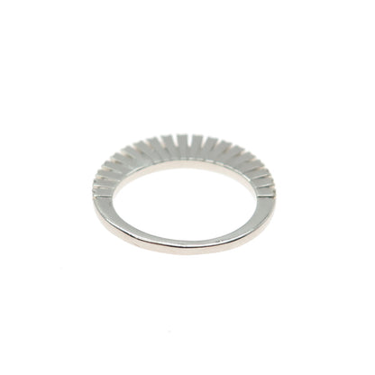 925 Sterling Silver Round-Cut C Z Stackable Eternity Ring Size 5