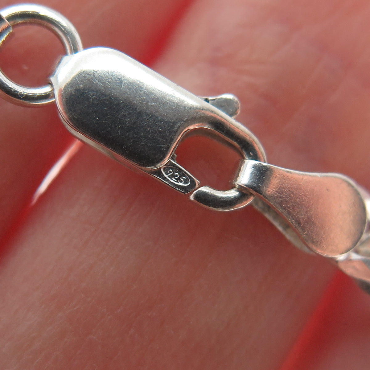 P. LUX 925 Sterling Silver Italy Curb Link Bracelet 7"
