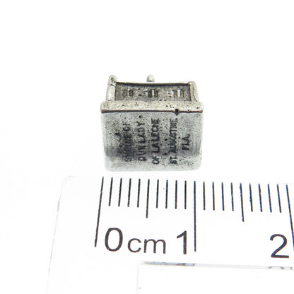 925 Sterling Silver Antique Art Deco "1565 Mission Nombre de Dios" Charm Pendant