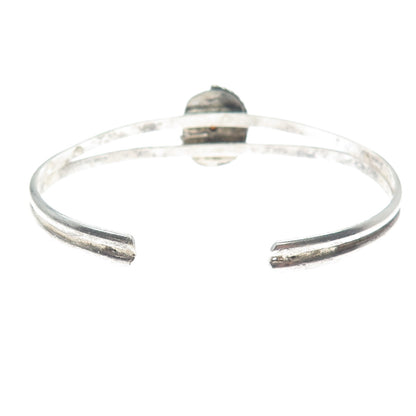 Old Pawn Sterling Silver Vintage Southwestern Agate Adjustable Bracelet 5.75"