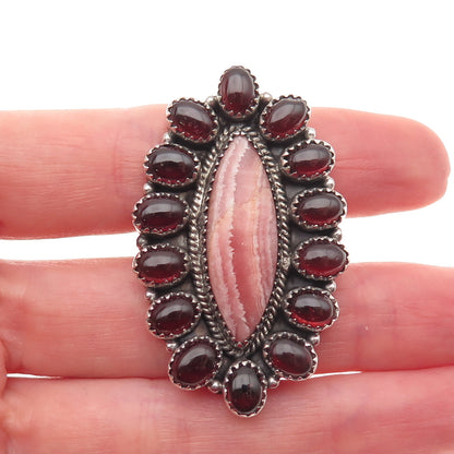 Colie's Closet By Nicole Sterling Vintage Real Rhodochrosite Garnet Ring Size 8