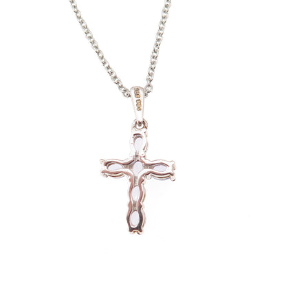 Chuck Clemency 925 Sterling Silver Real Tanzanite Cross Cable Chain Necklace 20"