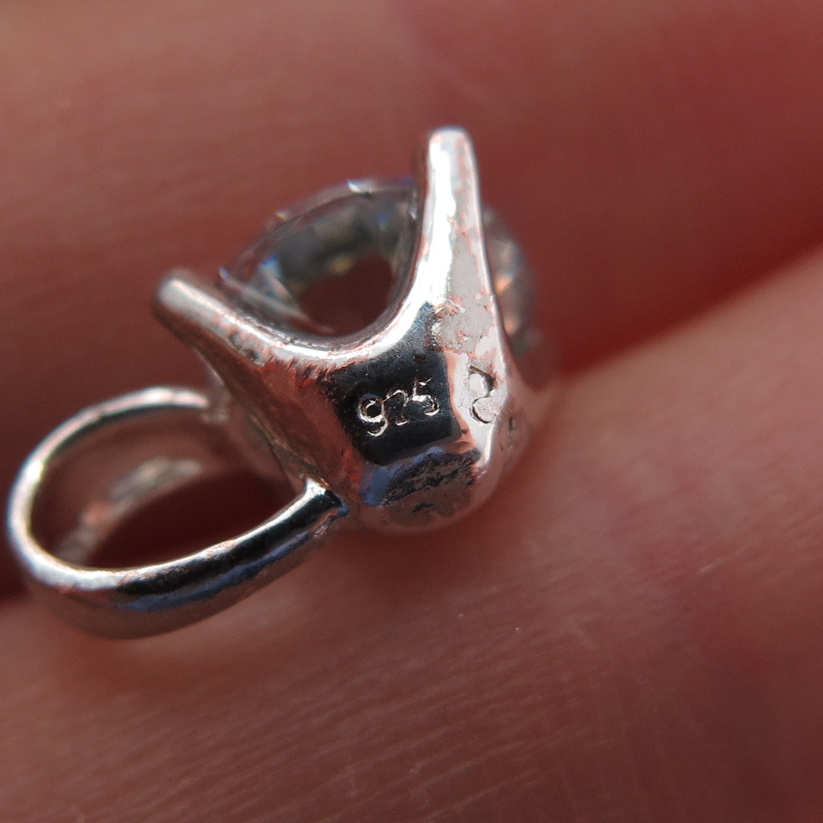 925 Sterling Silver Round-Cut C Z Mini Charm Pendant